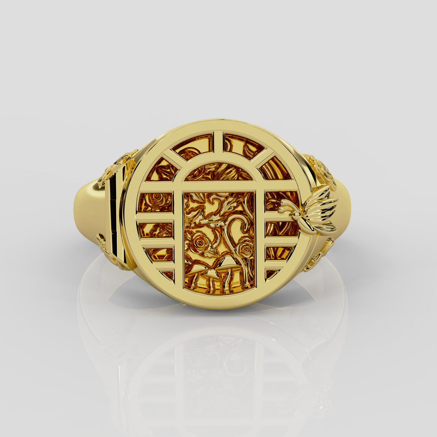 Wonderland 'Utopia' Signet Ring in Yellow Gold or Platinum