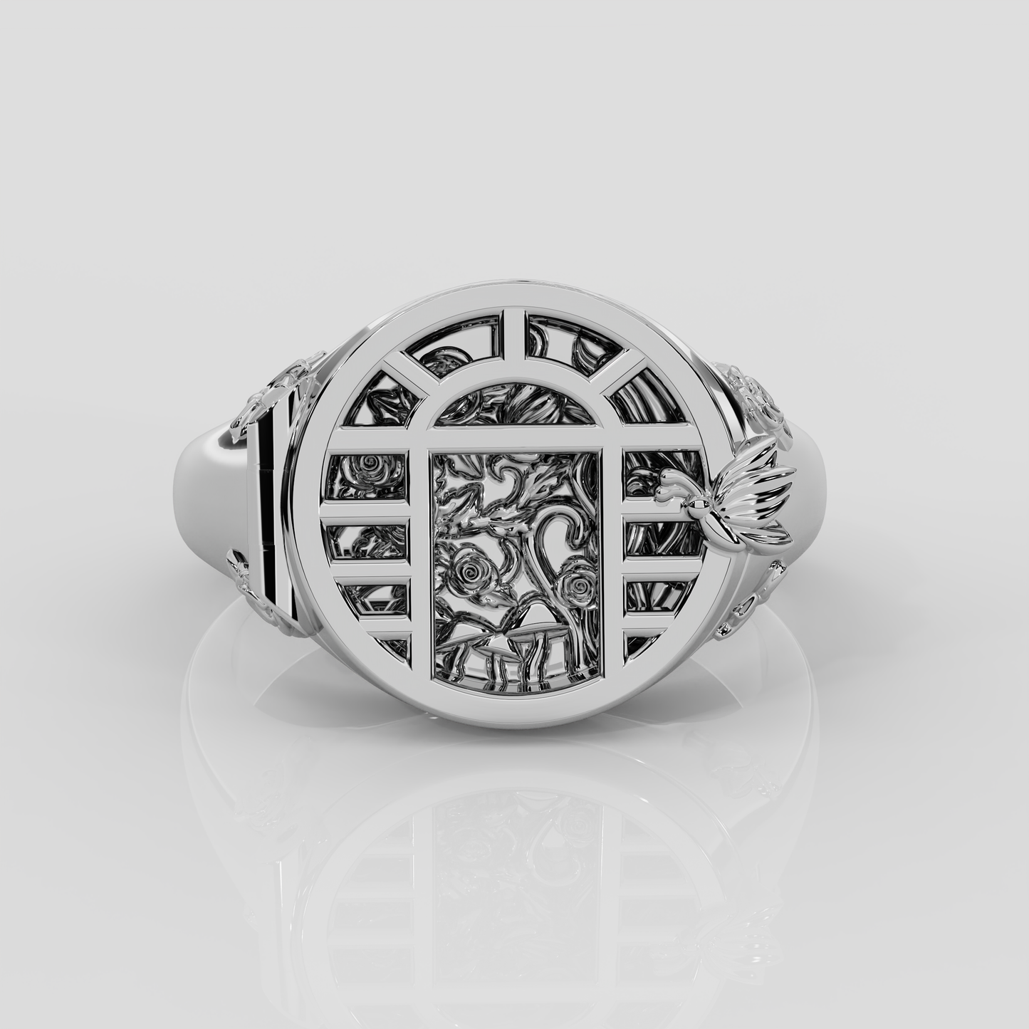 Wonderland 'Utopia' Signet Ring in Yellow Gold or Platinum