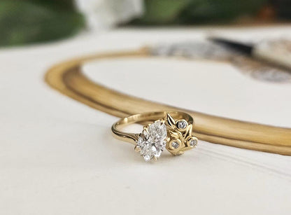 'Berry' Lab Grown Diamond Engagement Ring in Yellow Gold